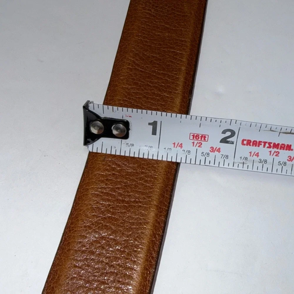 Martin Dingman Belt Mens 36 Brown Tumbled Glove Leather Hand Made 10077